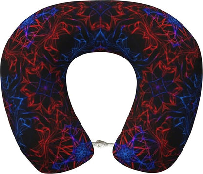 Travel Neck Pillow for Pain Relief Sleeping, Magic Smoking Sacred, Comfortable Memory Foam Chin Head Cushion Support with Zip Cover, Fashion Car Flight Pillows