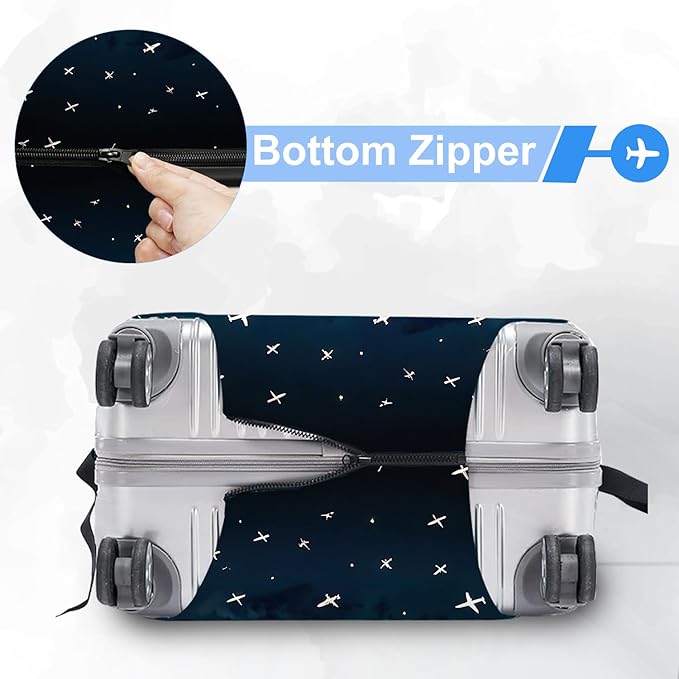 ANNA QUEEN Travel Luggage Cover Suitcase Protector Suitcase Cover Anti-Scratch,Stretchable Bag Cover Washable Durable Polyester