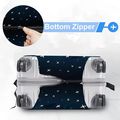ANNA QUEEN Travel Luggage Cover Suitcase Protector Suitcase Cover Anti-Scratch,Stretchable Bag Cover Washable Durable Polyester