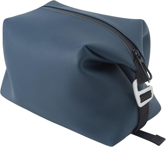 6"x 9.84" 4.5L Large Silicone Toiletry Bag,Waterproof Leakproof Foldable Travel Organizer,Dopp Kit Alternative for Men & Women,Navy Blue