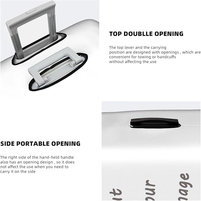 Custom Luggage Cover - Personalized Suitcase Cover - Elastic, Washable - Gift for Men & Women - Medium