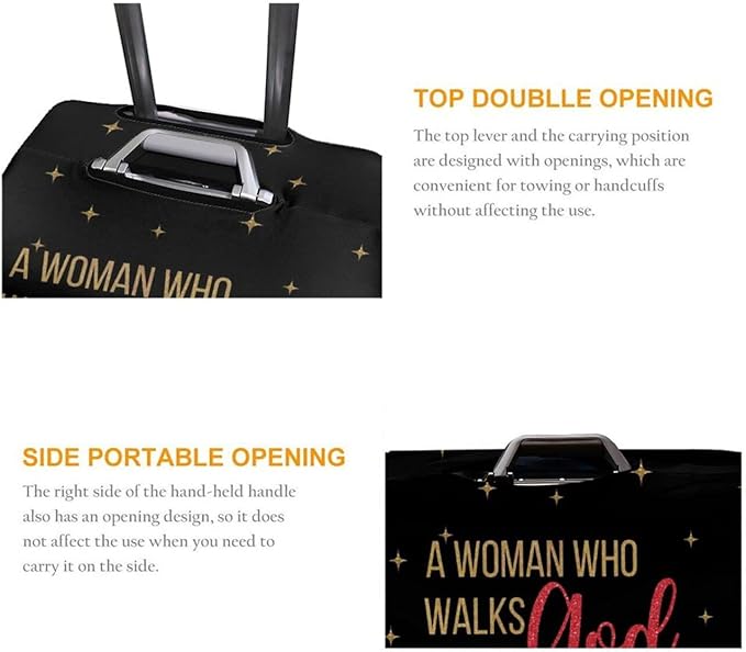 Travel Luggage Cover Washable Suitcase Protector Anti-Scratch Suitcase Cover Fits 18-32 Inch Luggage(M (for 22--24 inch luggage))