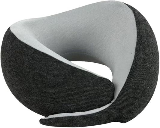 Travel U-Shaped Airplane Pillow,Kids Memory Foam Travel Neck Pillow, 360° Support, Foldable，Suitable for Commuting, Flying, Working, and Living at Home (Dark Gray)