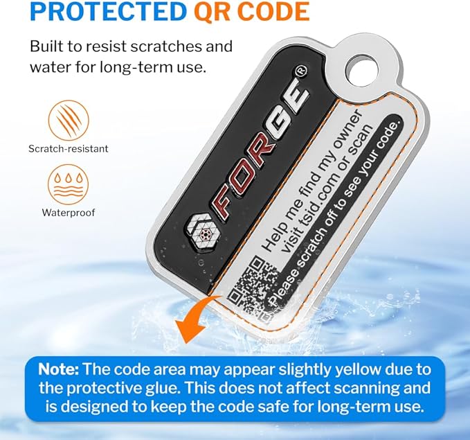 Forge Smart Lost and Found Luggage Tags, Global Luggage Tracking Tag, WorldTracer Compatible, Travel Sentry Powered Baggage ID System for Luggage, Bags, Suitcases, and More (Black 2 PK)