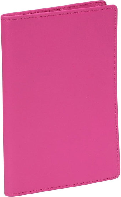 Royce Leather RFID Blocking Passport Travel Document Organizer in Leather, Pink, One Size