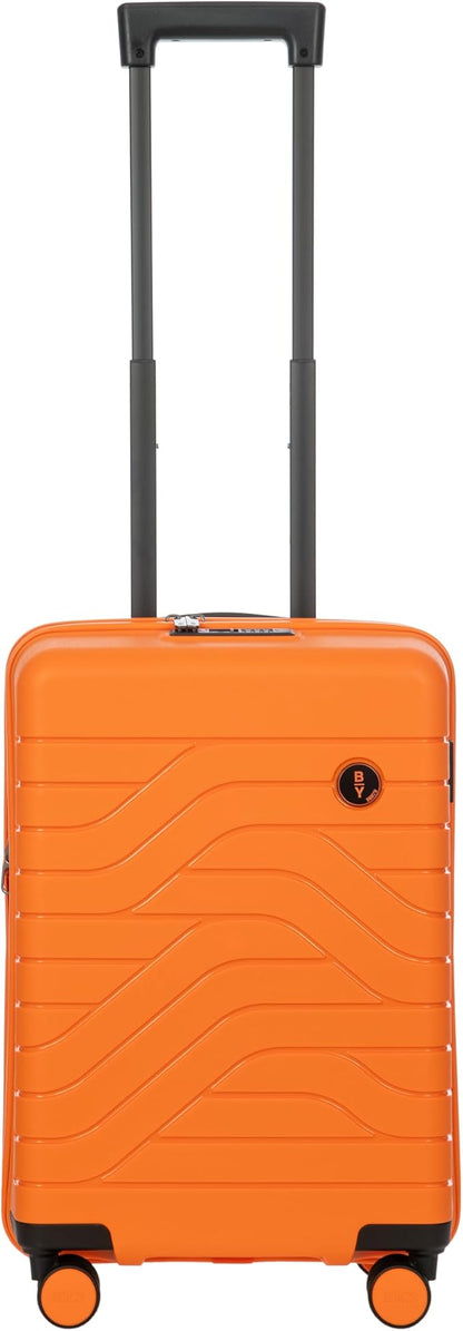 Bric's B|Y Ulisse Spinner Carry-On Suitcase, Lightweight Expandable Hard Shell Luggage with TSA Lock and Smooth 360° Wheels 21 Inch – Orange