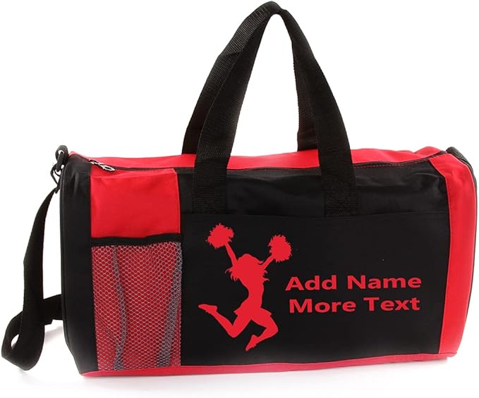 Personalized Kids 18 Inch Sport Duffel Bag With Custom Name & Text - Cheerleading