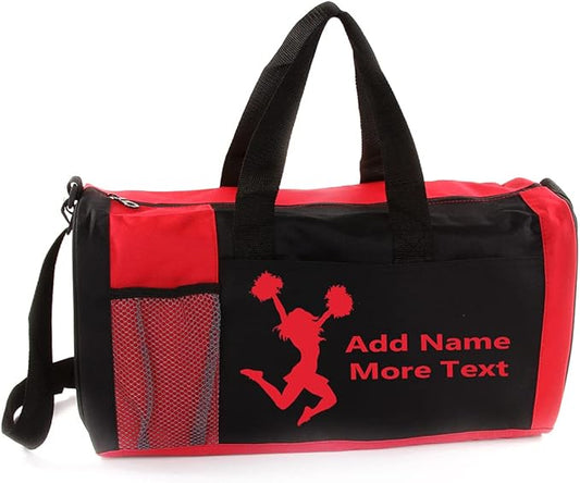 Personalized Kids 18 Inch Sport Duffel Bag With Custom Name & Text - Cheerleading
