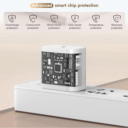 10FT Fast Charging for iPhone 16 15 Charger,2Pack 20W USBC Wall Charger Travel Plug Block Long 10Foot iPhone 16 15 Charging Cable for iPhone 16/16 Pro/15/15 Plus/15 Pro/15 Pro Max/iPad Mini 6/iPad Air