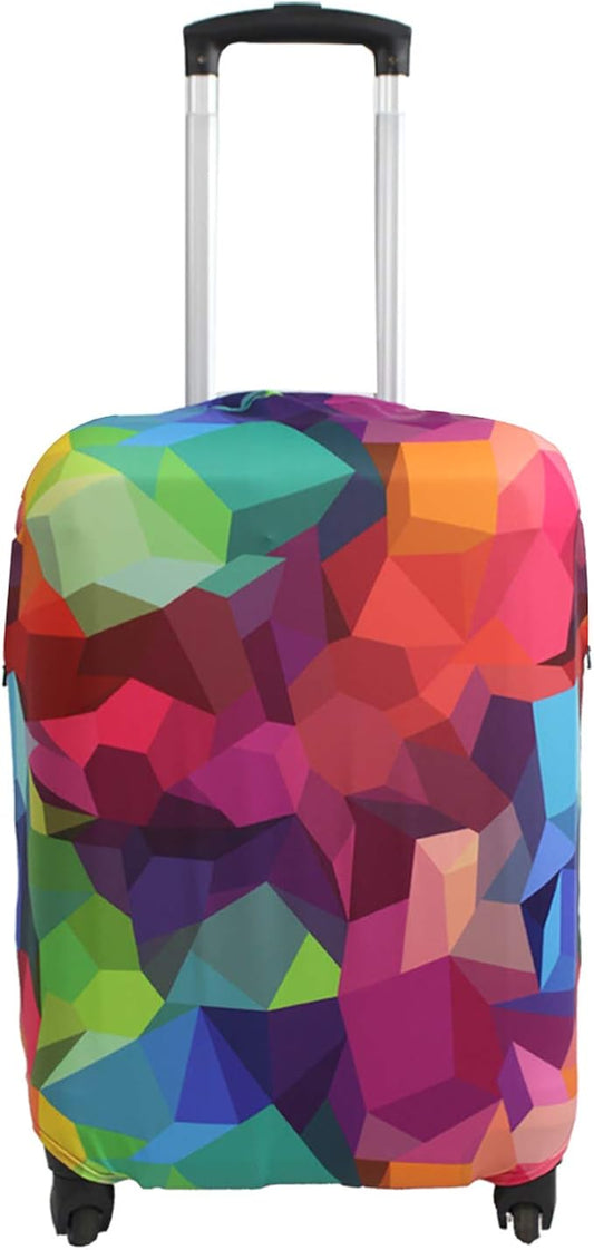 Explore Land Travel Luggage Cover Suitcase Protector Fits 31-32 Inch Case (Geometry, XL)