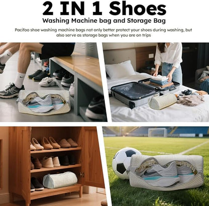 Shoe Washing Machine Bag: Shoe Bag for Washing Machine - Reusable Shoe Cleaning Bag for Sneaker Tennis Shoes Unstain Cleaner Kit