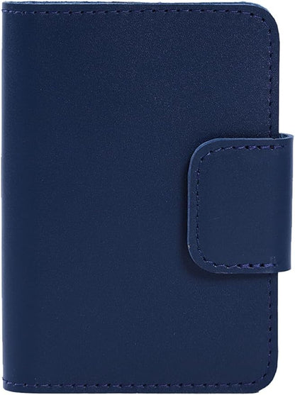 Leather Passport Wallets - Passport Holders for Travel Compatible with Airtag Passports Cover with Card Slots & Note Compartment, Magnetic Closure, Genuine Leather, Classic Blue
