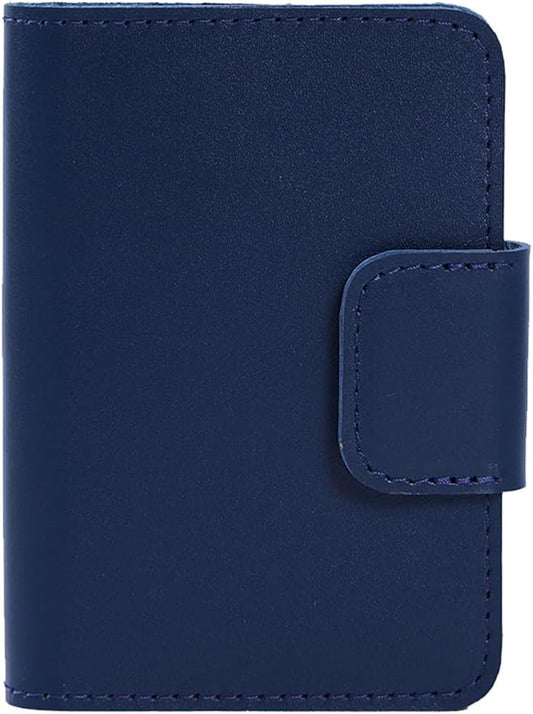 Leather Passport Wallets - Passport Holders for Travel Compatible with Airtag Passports Cover with Card Slots & Note Compartment, Magnetic Closure, Genuine Leather, Classic Blue