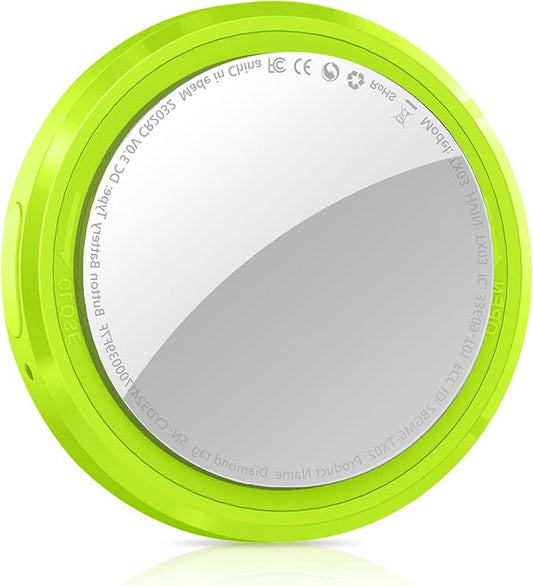 Air Tracker Tag, Bluetooth Tracker Work with Apple Find My (iOS Only), Smart Tag with Protective Case/Keychain/Lanyard, Item Finder for Luggage/Key/Suitcase, Replaceable Battery, Grass Green