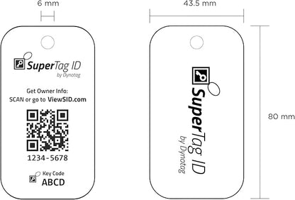 Dynotag® Sentry Series Solid Metal Web Enabled Smart Luggage Tag ID + Steel Loop, Anodized Aluminum with DynoIQ™ & Lifetime Recovery Service (Sapphire Blue)