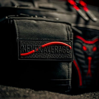 WOLFpak 20L Mini Duffle Bag for Gym & Travel | Waterproof Carry-On Weekender Bag with Shoe Compartment, Hard Bottom, and Tactical Molle System (Red Venom)