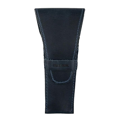 Hide & Drink, Leather Safety Razor Case, Shaving Accessories, Personal Care Essentials, Handmade Includes 101 Year Warranty (Slate Blue)