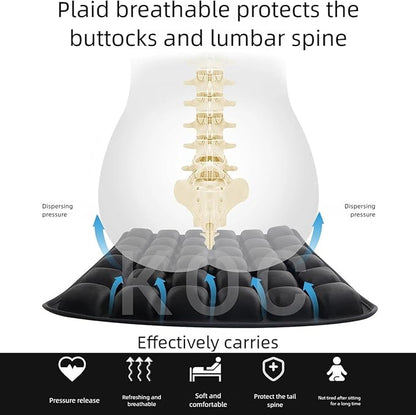 Inflatable Seat Cushionair Inflatable Chair Air Seat Car Portable Breathable Comfort Orthopedics Pain Pressure Relief Cushion,Adjustable Bubble,for Wheelchair,Car,Office,Home (49-Point Cushion)