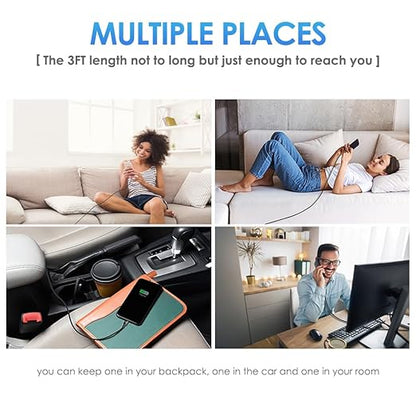 iPhone Charger Cable [Apple MFi Certified] 3Pack 3FT USB-A to Lightning Cable Nylon Braided Fast Charging Cord Compatible with iPhone 14/13/12/11 Pro Max/XR/XS/X/8/7/Plus/6S iPad/iPod/AirPods