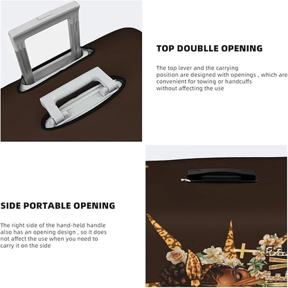 Travel Suitcase Protector African American Girl Elastic Protective Washable Luggage Cover With Concealed Zipper Suitable For 18-32 Inch(L (for 25-28 inch luggage))