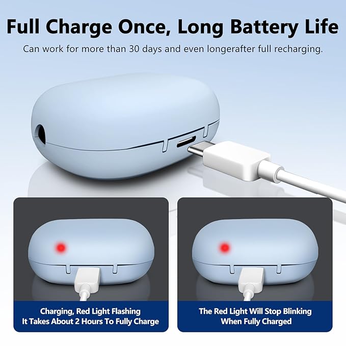 Toothbrush Covers Case San itizer with Light,Toothbrush Covers with Holder, Rechargeable Portable Toothbrush Cleaner Case（Blue）