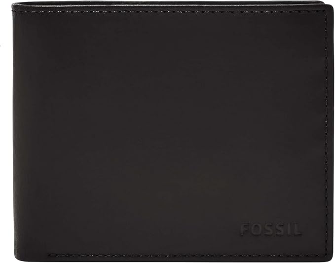 Fossil Men's Derrick Leather RFID-Blocking Bifold with Coin Pocket Wallet