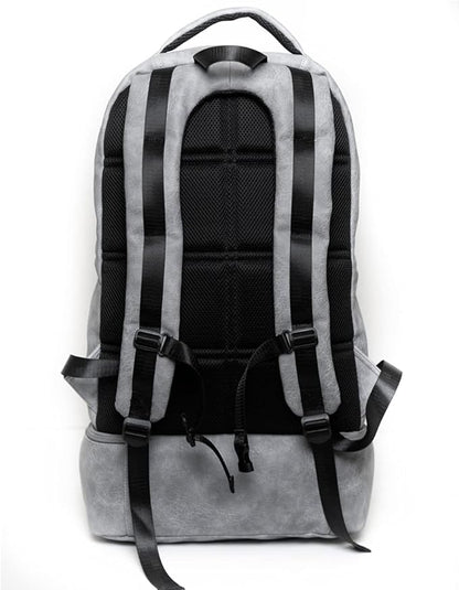 Sole Premise Leather Sneaker Bag for Travel Shoe Carry-On Luggage Travel Multi-functional Sneaker Backpack for Men & Women (Grey)