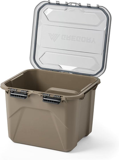Gregory Alpaca 50L Waterproof Gear Organization/Camping Gear Box with Transparent Removeable Lid, Mirage Tan