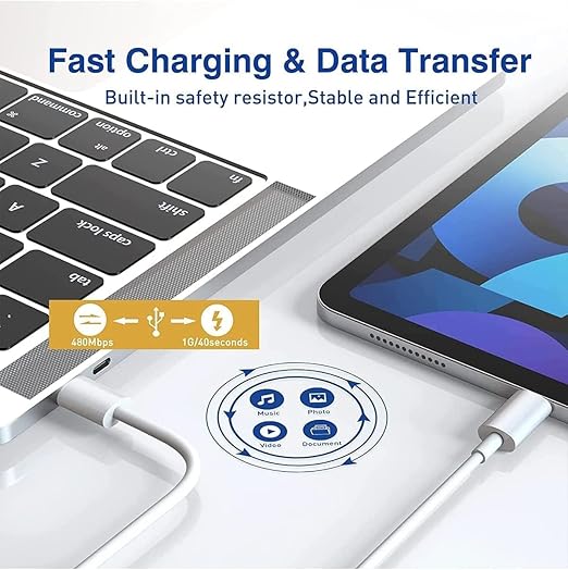 [Apple MFi Certified] iPhone 14 Charger Fast Charging,Quick Type USB C Charger Block with 10feet Long USB C to Lightning Charging Cable Cord for iPhone 14/Pro/Pro Max/Plus/13/12/11/XS/XR/X/SE2022/iPad