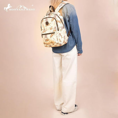 Montana West Backpack for Women Western Travel Backpack Purse Casual Daypack for Laptop College