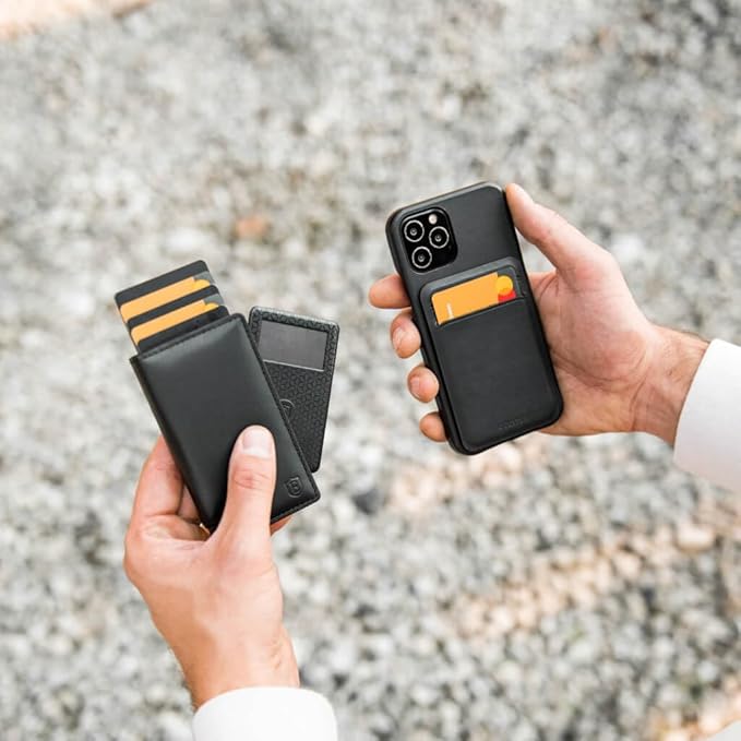 Ekster - Parliament Pop Up Wallet for Men - RFID Blocking Metal Card Holder Wallet with Push Button and Card Ejection - Minimalist Leather Tactical Daily Carry Parliament - Easy Access, Nappa Black