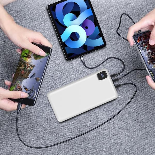 Portable Charger 50000 mAh Power Bank PD 30W and QC 4.0 PowerBank Fast Charging External Battery Pack with USB-C LED 3 Outputs & 2 Inputs Portable Charging for iPhone 15 14 13 pro, Samsung