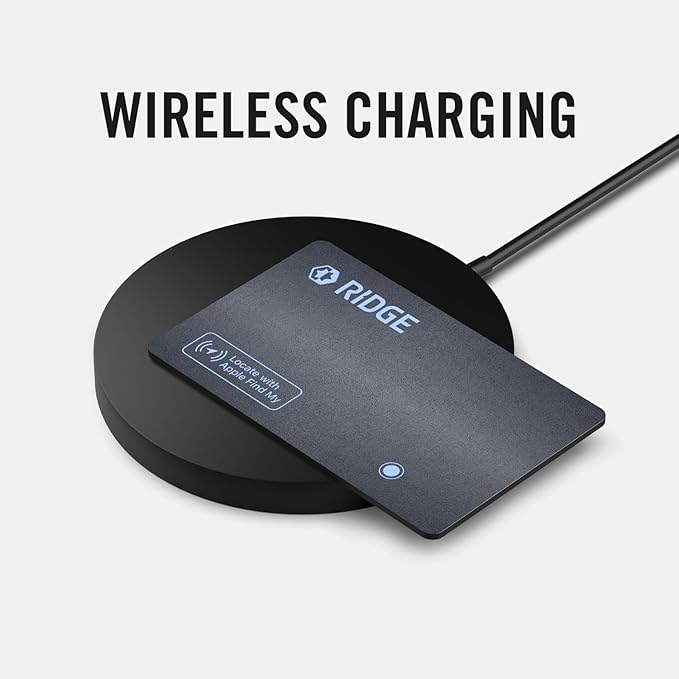 Ridge Wallet Tracker Card - Tile Slim Tracking Card Compatile with Apple Find My, Item Locator for Luggage Tags, Passports, Phone, IP68 Waterproof