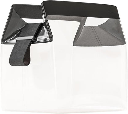 Cadence Parcel - Clear Kit with Magnetic Closure - Durable and Leak-Resistant Travel Toiletry Kit - Modular Design - Hygiene Bag for Travel Essentials - 2 Qt - Ink