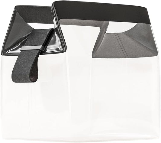 Cadence Parcel - Clear Kit with Magnetic Closure - Durable and Leak-Resistant Travel Toiletry Kit - Modular Design - Hygiene Bag for Travel Essentials - 2 Qt - Ink