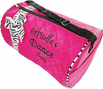 Personalized Dance Ribbon Duffel Bag With Custom Name Embroidery