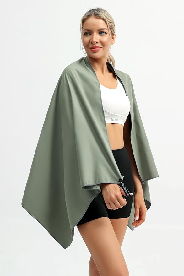 Eunzel Quick Dry Camping Towel, Microfiber Travel Towel Super Absorbent Fast Drying Towel for Camping, Beach, Gym, Backpacking, Yoga & Swimming(30" x 60", Army Green)