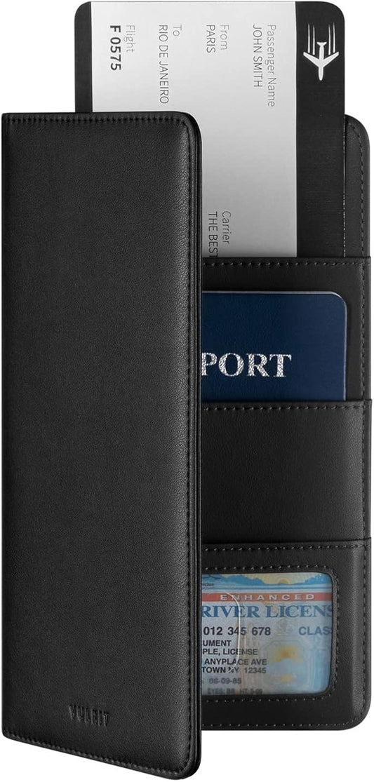 VULKIT Passport Holder Wallet RFID Blocking Travel Wallet for Men & Women