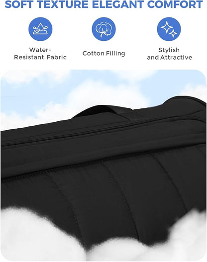 WANDF Convertible Garment Bags for Travel with Wet Pocket Carry on Garment Duffle Bag 2 in 1 Puffy Hanging Clothes Travel Bags with Shoe Compartment for Airplanes Business Weekend Gym Wedding (Black)