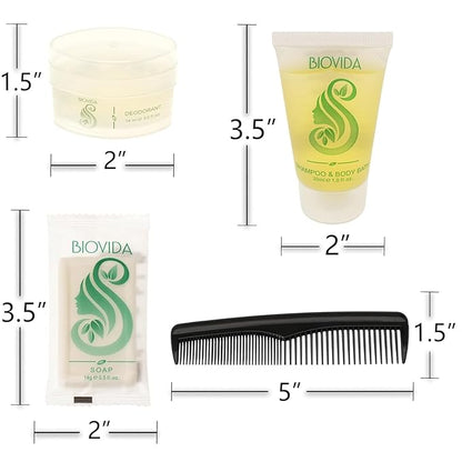 Moda West 24 Hygiene Kits - Bulk Case of Wholesale Basic Toiletry Kits for Men, Women, Travel, Charity - 9 Piece Kit, Unisex, Convenient for Personal Use, Charitable Giving, Travel, and More