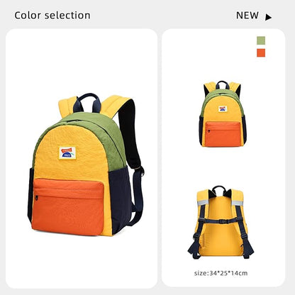 willikiva Kids Backpack for School Boys Girls Teens Toddler Backpack Waterproof Kindergarten Preschool Elementary Bookbag Children Travel Bag(Yellow Orange,Medium)