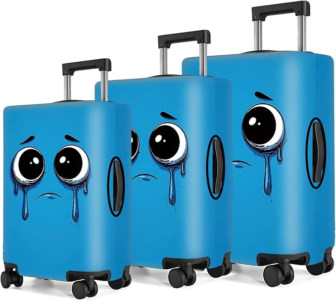 Luggage Cover, Washable Funny Cartoon Suitcase Cover, Stretchable Travel Suitcase Protector Anti-scratch Bag Cover,S