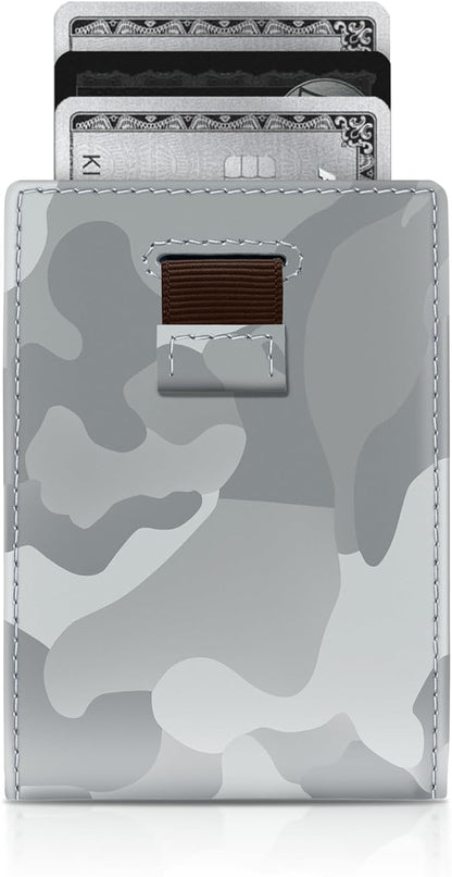 Kings Loot Trackable Airtag Wallet for Men | RFID Blocking Leather Design with Airtag Holder, Money Clip & Pull Tab | Minimalist Air Tag Wallets