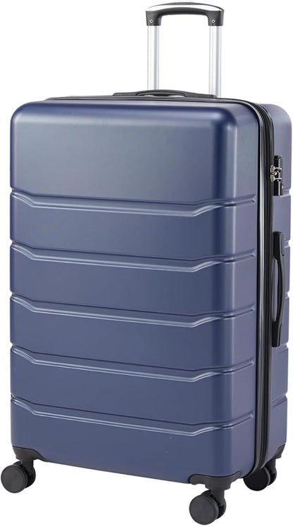NEWBULIG 25 Inch Carry on Luggage, Lightweight Expandable Rolling Suit Case with TSA Lock, Hard Shell ABS Suitcase with Double Spinner Wheels, Blue
