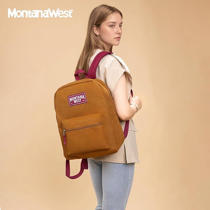 Montana West Backpack for Women Men 2 PCS Lightweight College Bookbags Casual Daypack Backpacks for Commute & Travel