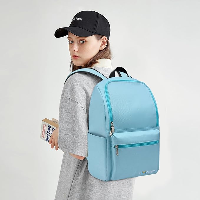 OMOUBOI Casual Daypacks Superbreak Backpack 14 inch Laptop Backpack for Women & Men Fits Tourism Business (Skyblue)