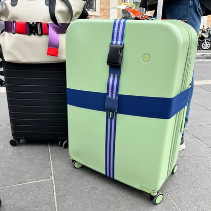 Cincha Travel Adjustable Luggage Strap, Fits Carry-On and Checked Bags, TSA Approved, Shark Tank Brand, Premium Travel Accessory (Hyacinth)