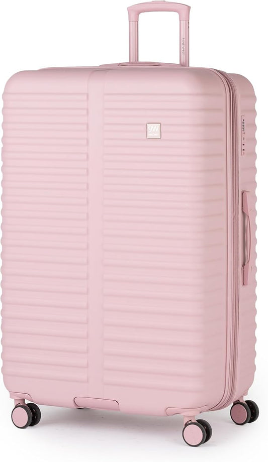 Nine West Suvi 32 Inch Expandable Luggage for Extended Trips & Cruises, Large Hardshell Suitcase with 360° Spinner Wheels, Lightweight Rolling Travel Case Muted Lilac