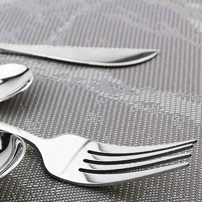 JASHII 30-Piece Stainless Steel Satin Finish Flatware Set, Mirror Polished Tableware Cutlery for Home and Restaurant, Dishwasher Safe