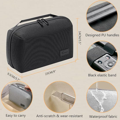 Kaxich Travel Electronics Organizer, Electronics Accessories Bag Portable Cable Organizer Case Waterproof Universal for Adapters Memory Cards, USB Cables (Beige)